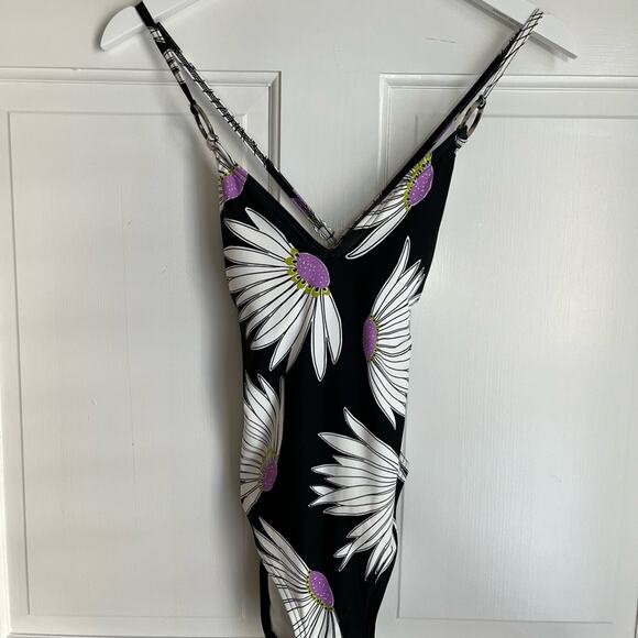 NWT Kate Spade Falling Flowers Plunging V-Neck Bathing Suit Size Small - Picture 5 of 10